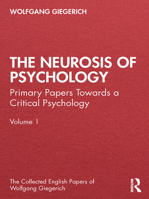 cover image of The Neurosis of Psychology